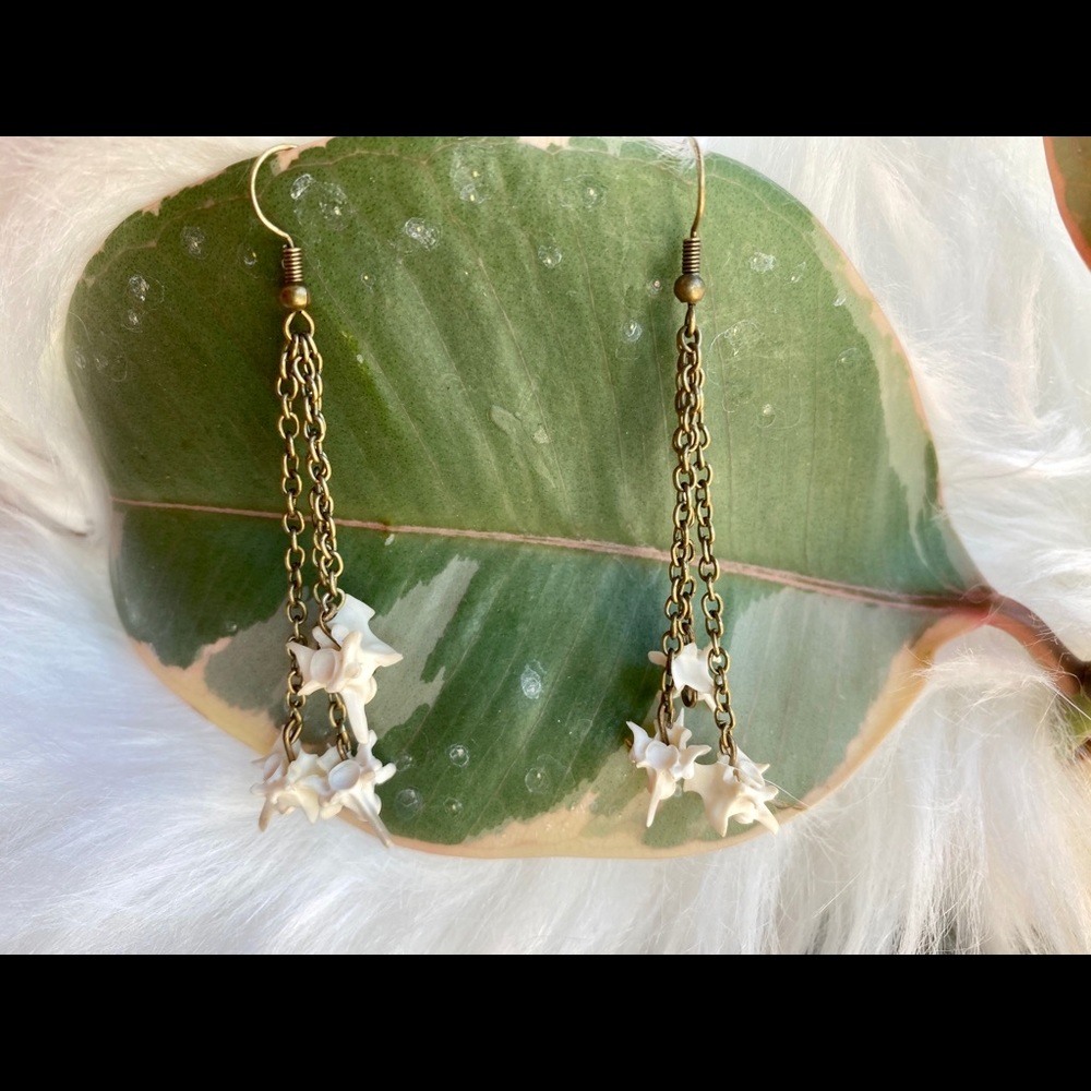 Snake vertebrae earrings